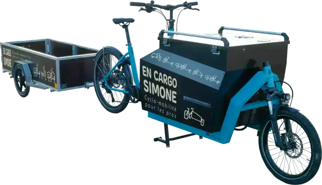 vélo cargo électrique biporteur remorque